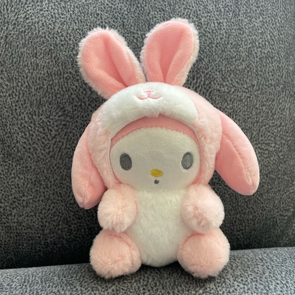 My Melody Plush x Rabbit Cosplay Costume Keychain - Picture 2 of 6
